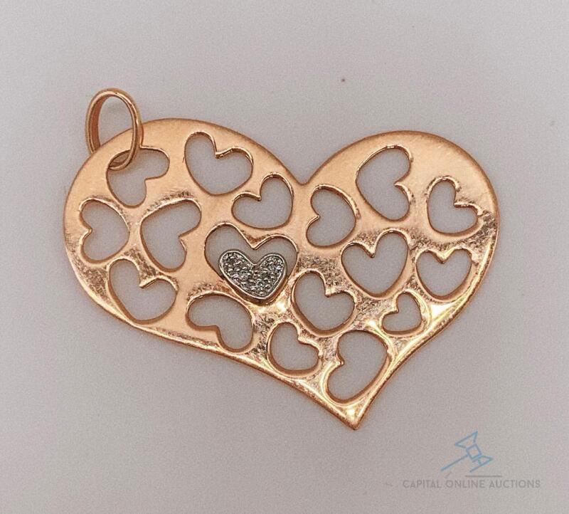 14kt Solid Gold Heart Pendant