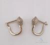 14kt White Gold & Diamond Earrings - 2