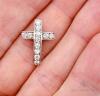 14kt White Gold Diamond Cross Pendant - 2