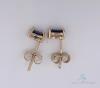 14kt Yellow Gold & Blue Sapphire Stud Earrings - 2