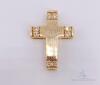 14kt Solid Gold & Diamond Cross Pendant - 2