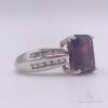 14kt Gold, Garnet, & Diamond Ring - 3