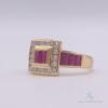 18kt Gold, Ruby, & Diamond Ring - 2