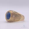 18kt Gold, Blue Sapphire, & Diamond Ring - 2