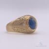 18kt Gold, Blue Sapphire, & Diamond Ring - 3