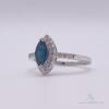 14kt Gold, Blue Sapphire, & Diamond Ring - 2