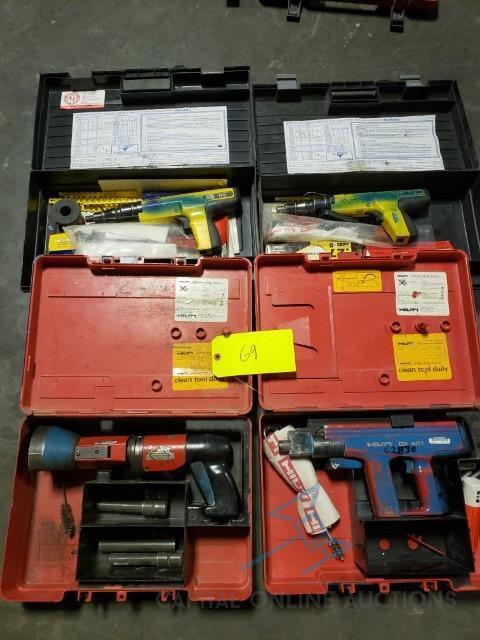 (4) Hilti Shotguns with Case