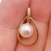 14kt Gold, Pearl, & Diamond Pendant - 2