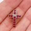 14kt Gold, Ruby, & Diamond Cross Pendant - 3