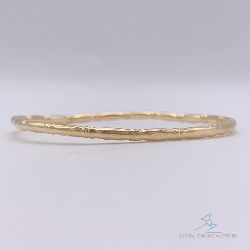 14kt Solid Yellow Gold Bangle Bracelet