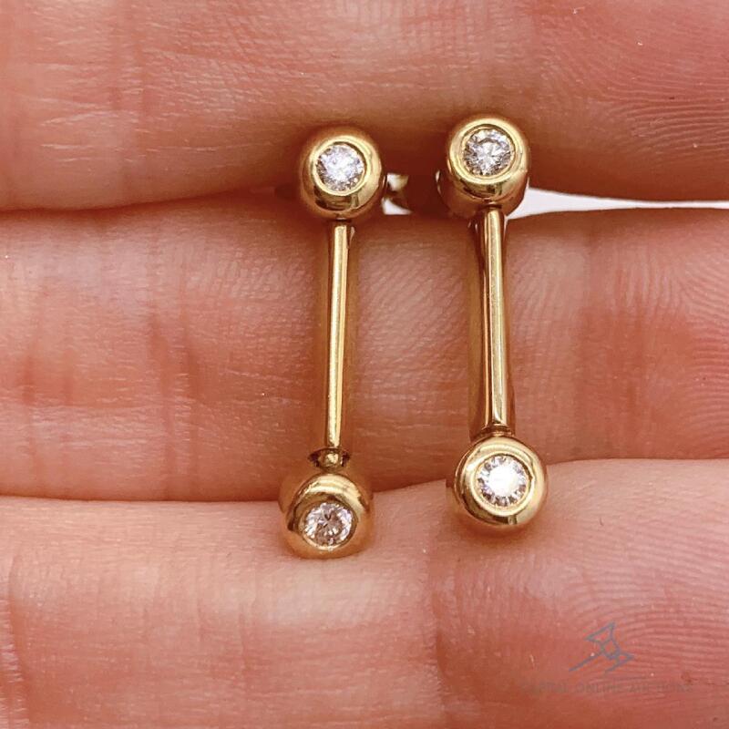 14kt Gold & Diamond Earrings