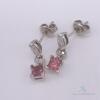 14kt Gold, Pink Tourmaline & Diamond Earrings - 4