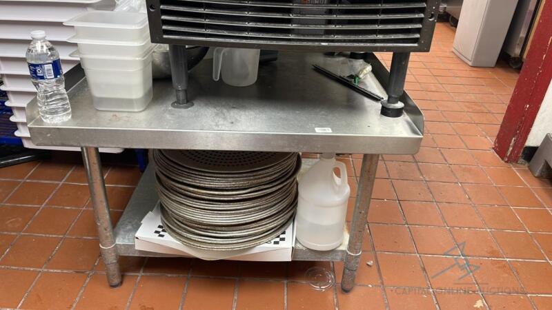 Stainless steel equipment table