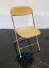 (50) Folding Chair Gold on Beige Frame