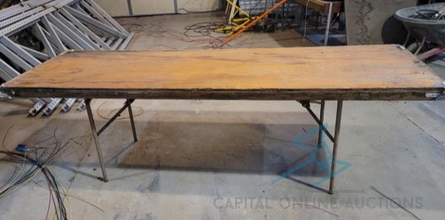 (10) 8ft X 30in Wood Folding Tables