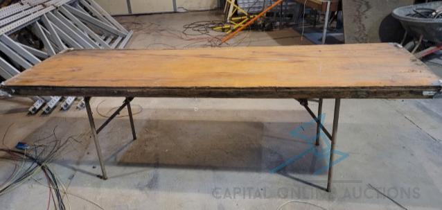 (10) 8ft X 30in Wood Folding Tables