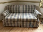 Plaid tweed loveseat couch & Twin pullout bed