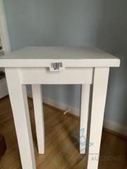 Small white end table