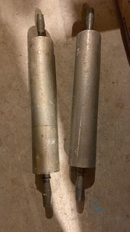 (2) Metal Rolling Pins