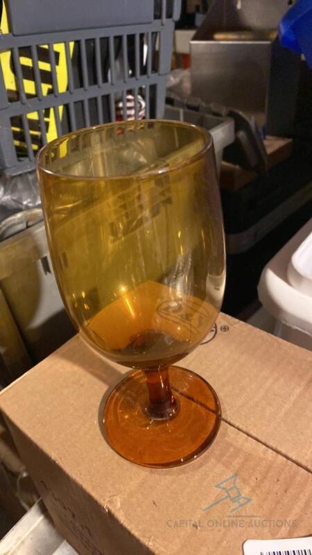 (54) Yellow Tinted Goblets