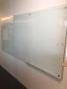 Frameless glass white board