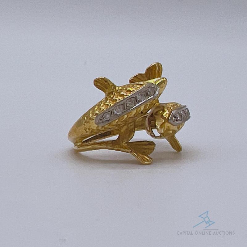 18kt Yellow Gold & Diamond Cocktail Ring