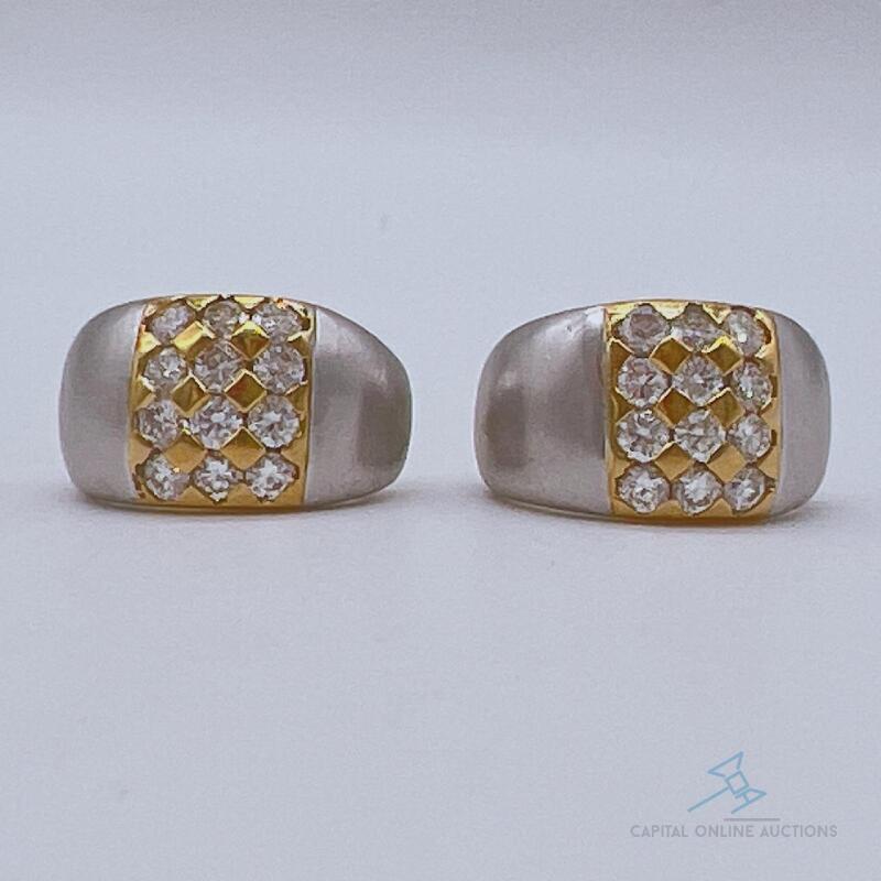 18kt Gold Diamond Earrings