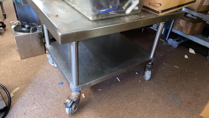Stainless Steel Cart with Undershelf on wheels