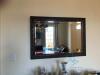 black embossed wood framed black mirror - 4