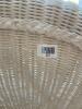 White Wicker chair & wicker Ottoman - 2