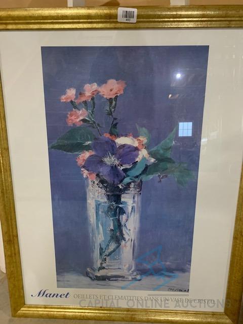 glass vase with flowers poster