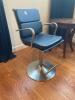 Metal standing chairs w/ black cushions - 5