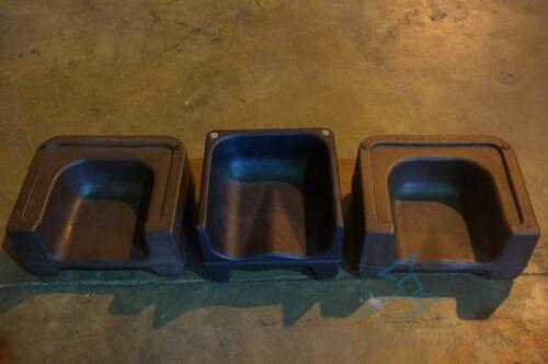 (3) Brown Booster Chairs