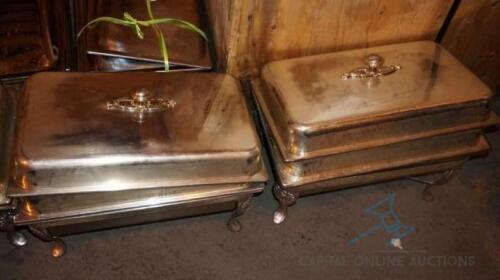 (3) Chafing Pans With Tops