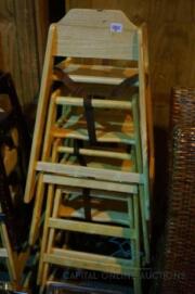 (5) Wood High Chairs