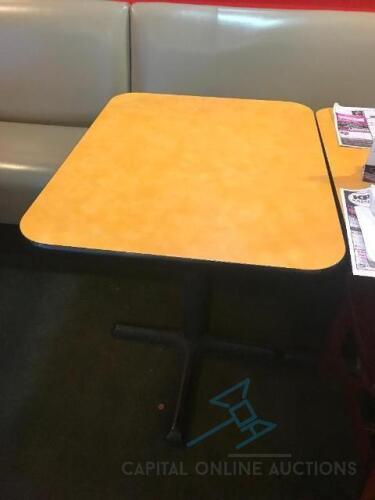 (2) 24x 30 Yellow Cafe Table