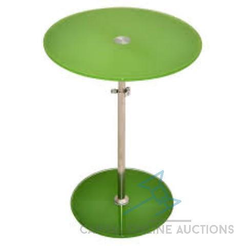 MODERN NEW ADJUSTABLE GLASS TABLE (GREEN)