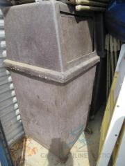 (2) BROWN COMMERCIAL TRASH CANS