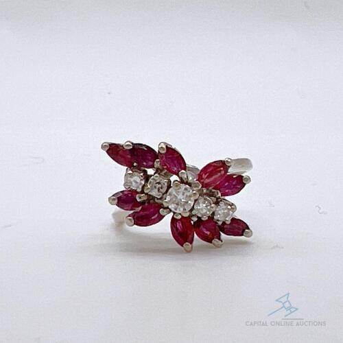 14kt Gold, Ruby, & Diamond Cocktail Ring