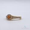 10kt Gold, Orange Sapphire, & Diamond Cocktail Ring - 2