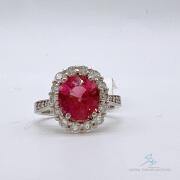 Gorgeous 14kt Gold, Pink Tourmaline, & Diamond Ring