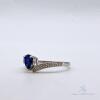 10kt Gold, Blue Sapphire, & Diamond Cocktail Ring - 2