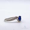 10kt Gold, Blue Sapphire, & Diamond Cocktail Ring - 3