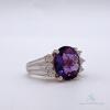 10kt Gold, Amethyst, & White Sapphire Cocktail Ring - 2