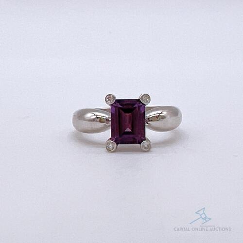 14kt Gold, Amethyst, & Diamond Cocktail Ring