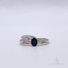 14kt Gold, Blue Sapphire, & Diamond Ring