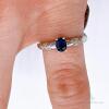 14kt Gold, Blue Sapphire, & Diamond Ring - 4
