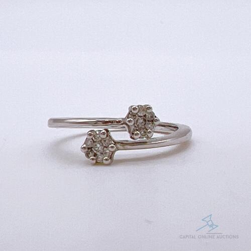 10kt White Gold & Diamond Cocktail Ring