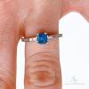 Beautiful 14kt Gold, Blue & White Diamond Ring - 4