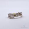 14kt Solid White Gold & Diamond Band Ring